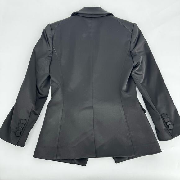 Veronica Beard Satin Empire Dickey Blazer Size 2 Black Cocktail‎ Evening - Picture 6 of 10